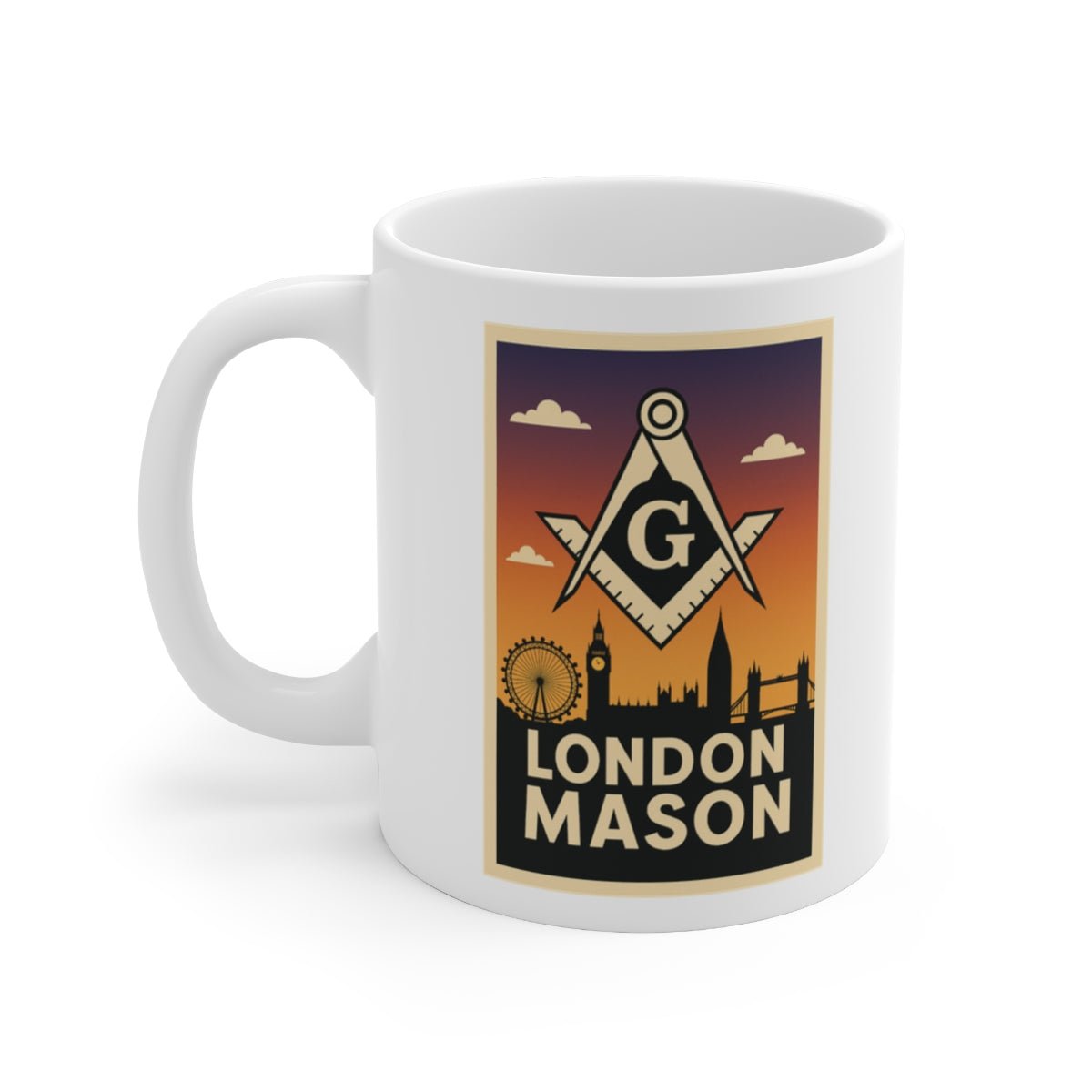 London Mason Custom Masonic Coffee Mug - Freemason Gift - Masonic Mugs