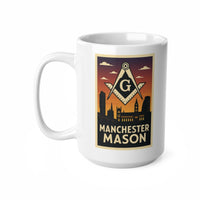Manchester Mason Custom Masonic Coffee Mug - Freemason Gift - Masonic Mugs