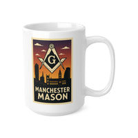 Manchester Mason Custom Masonic Coffee Mug - Freemason Gift - Masonic Mugs