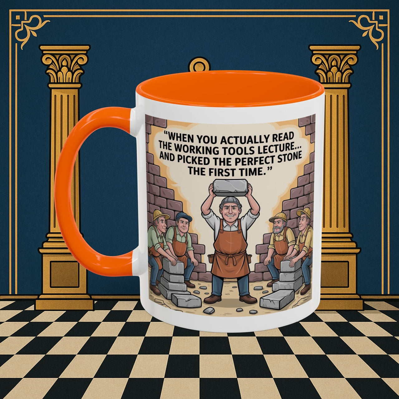 Masonic Mugs - First Try Triumph - Mark Masonry - Masonic Mugs
