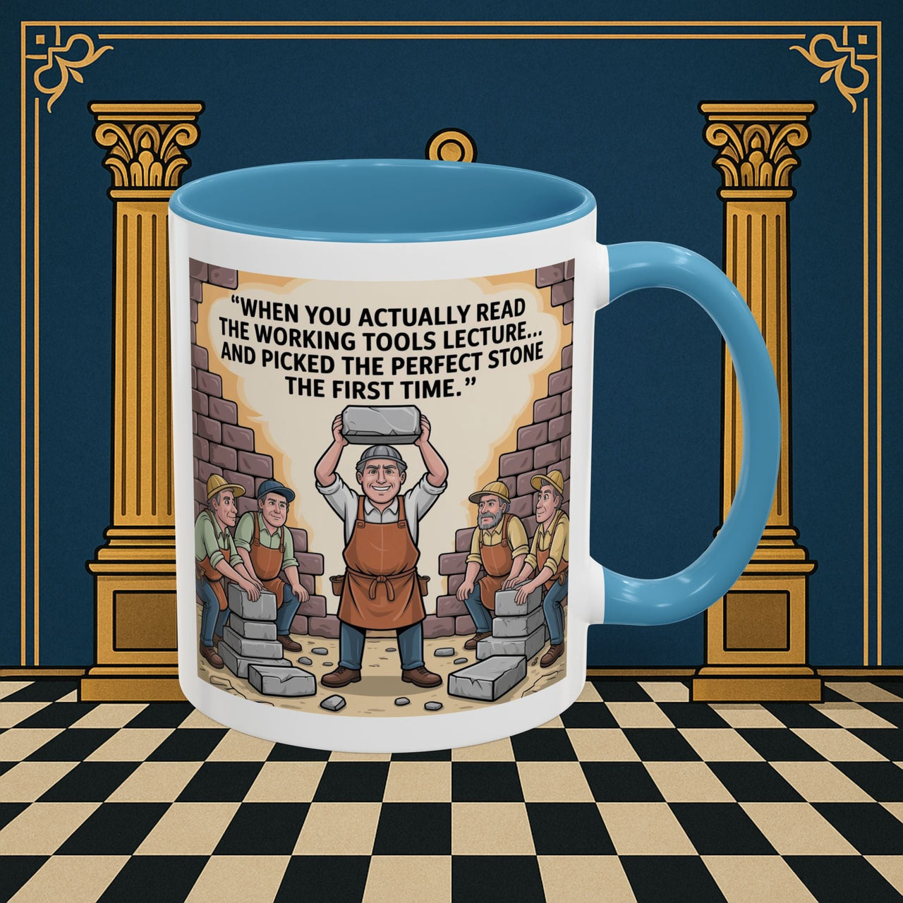 Masonic Mugs - First Try Triumph - Mark Masonry - Masonic Mugs