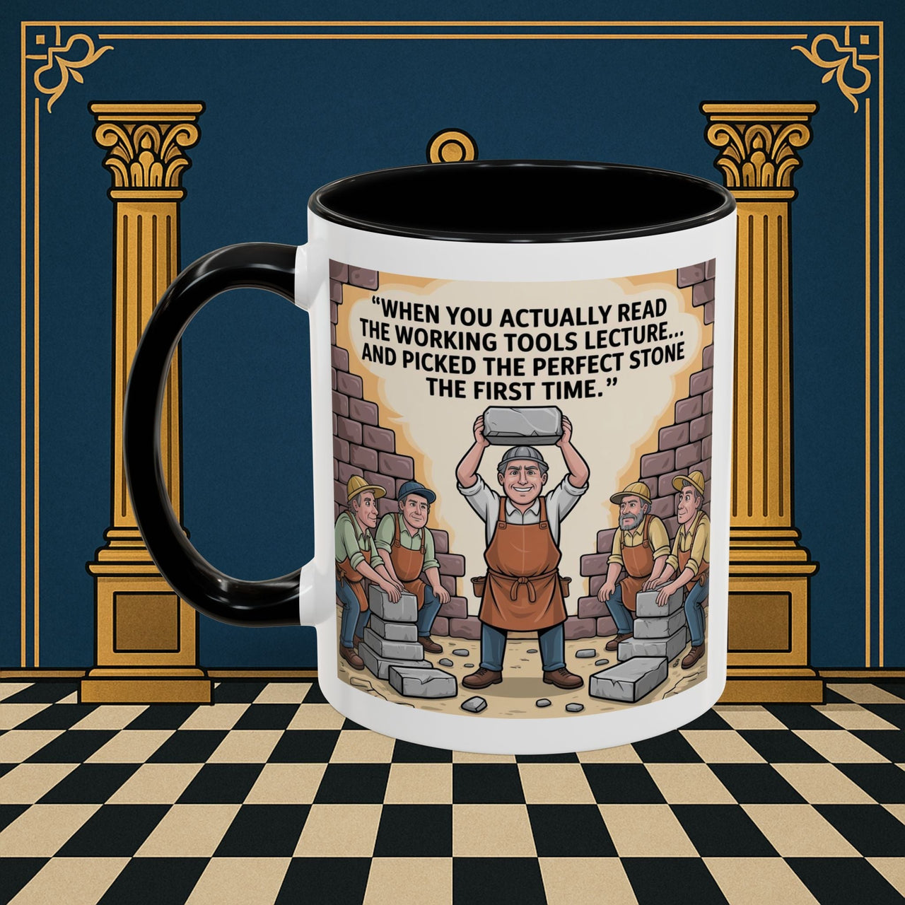 Masonic Mugs - First Try Triumph - Mark Masonry - Masonic Mugs