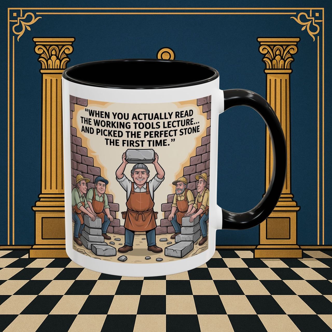 Masonic Mugs - First Try Triumph - Mark Masonry - Masonic Mugs