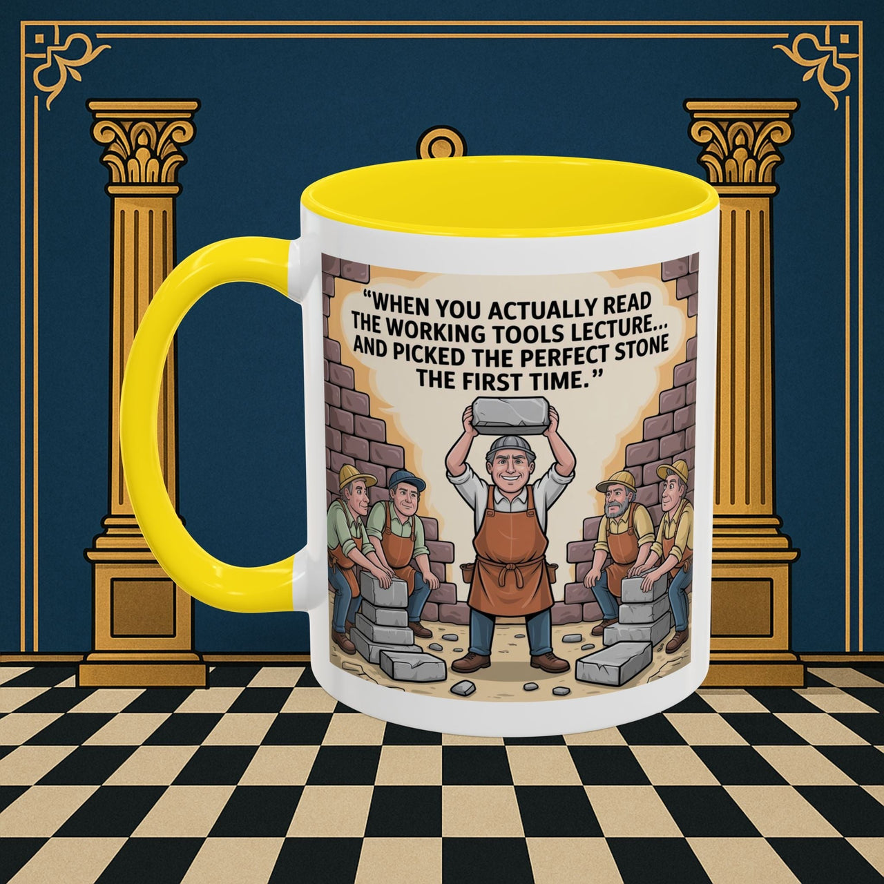 Masonic Mugs - First Try Triumph - Mark Masonry - Masonic Mugs