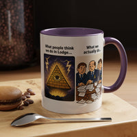 Masonic Mugs Ready to Go – What We Actually Do (Accent Coloured 11oz Mug) - Masonic Mugs