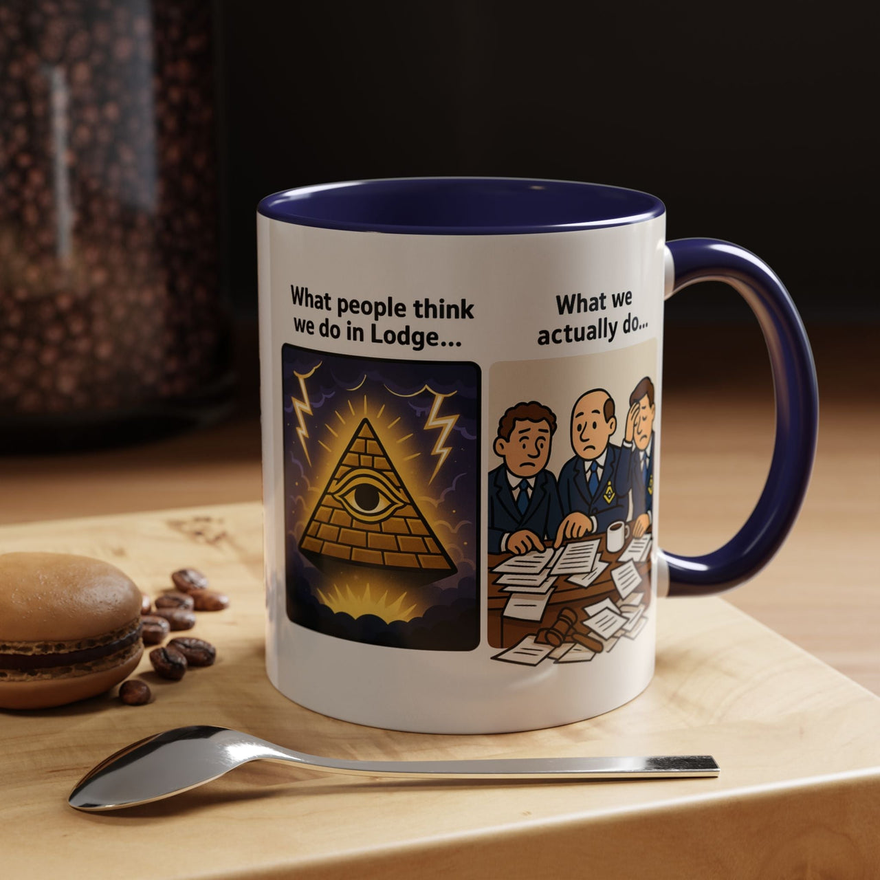 Masonic Mugs Ready to Go – What We Actually Do (Accent Coloured 11oz Mug) - Masonic Mugs