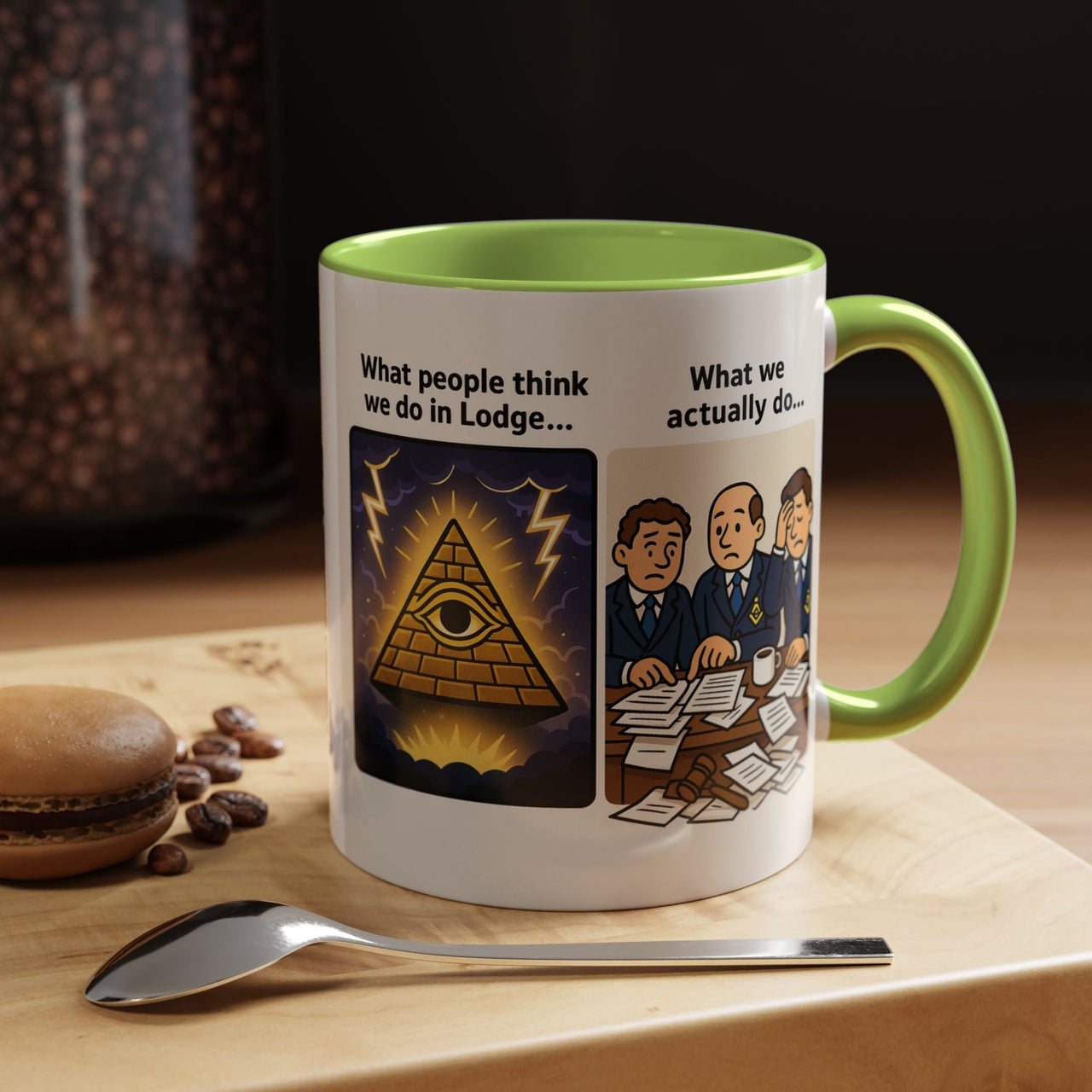 Masonic Mugs Ready to Go – What We Actually Do (Accent Coloured 11oz Mug) - Masonic Mugs