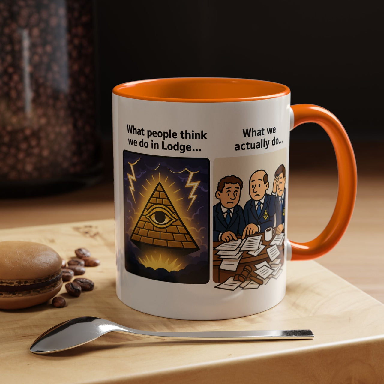Masonic Mugs Ready to Go – What We Actually Do (Accent Coloured 11oz Mug) - Masonic Mugs