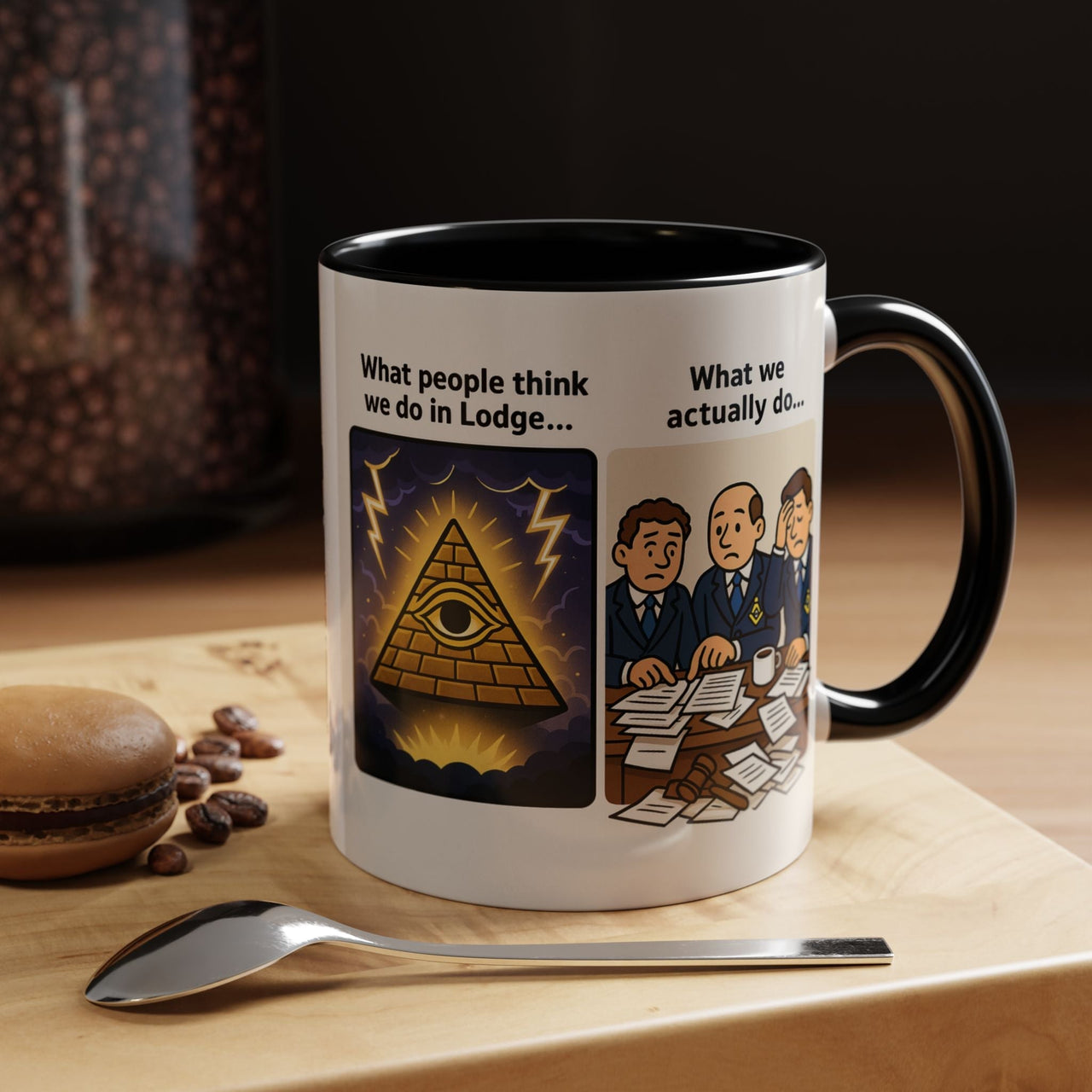 Masonic Mugs Ready to Go – What We Actually Do (Accent Coloured 11oz Mug) - Masonic Mugs
