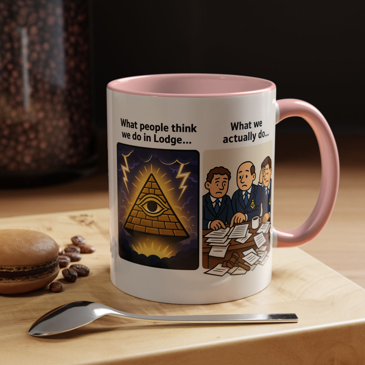 Masonic Mugs Ready to Go – What We Actually Do (Accent Coloured 11oz Mug) - Masonic Mugs