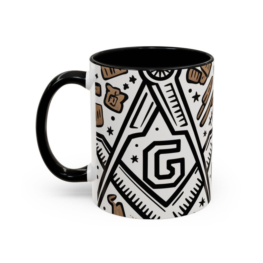 Masonic Premium Ready to Go Accent Coffee Mug | Unique Gift for Freemasons | Perfect for Coffee Lovers, Home Decor, Stylish Drinkware - Masonic Mugs
