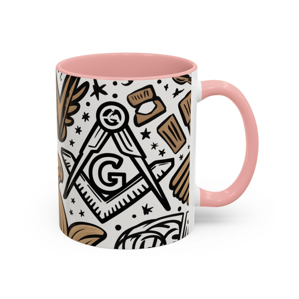 Masonic Premium Ready to Go Accent Coffee Mug | Unique Gift for Freemasons | Perfect for Coffee Lovers, Home Decor, Stylish Drinkware - Masonic Mugs