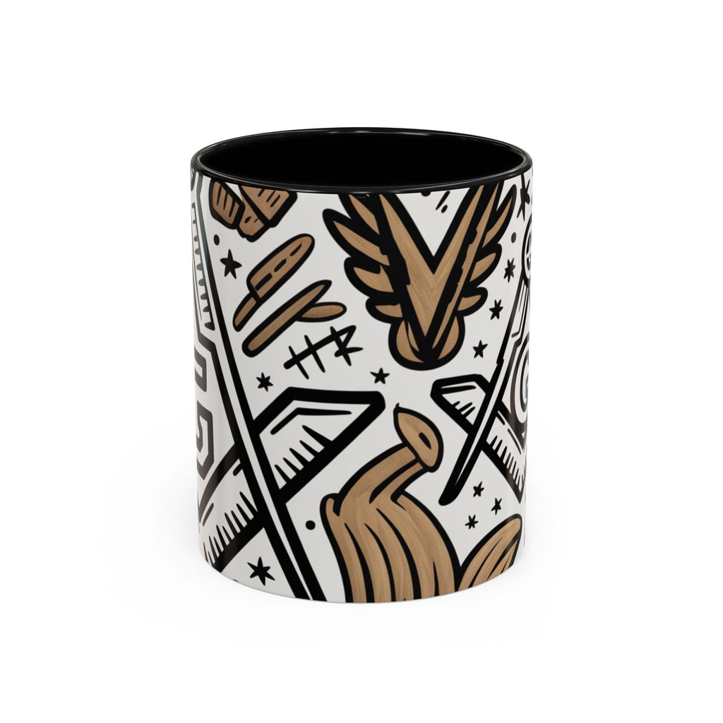 Masonic Premium Ready to Go Accent Coffee Mug | Unique Gift for Freemasons | Perfect for Coffee Lovers, Home Decor, Stylish Drinkware - Masonic Mugs