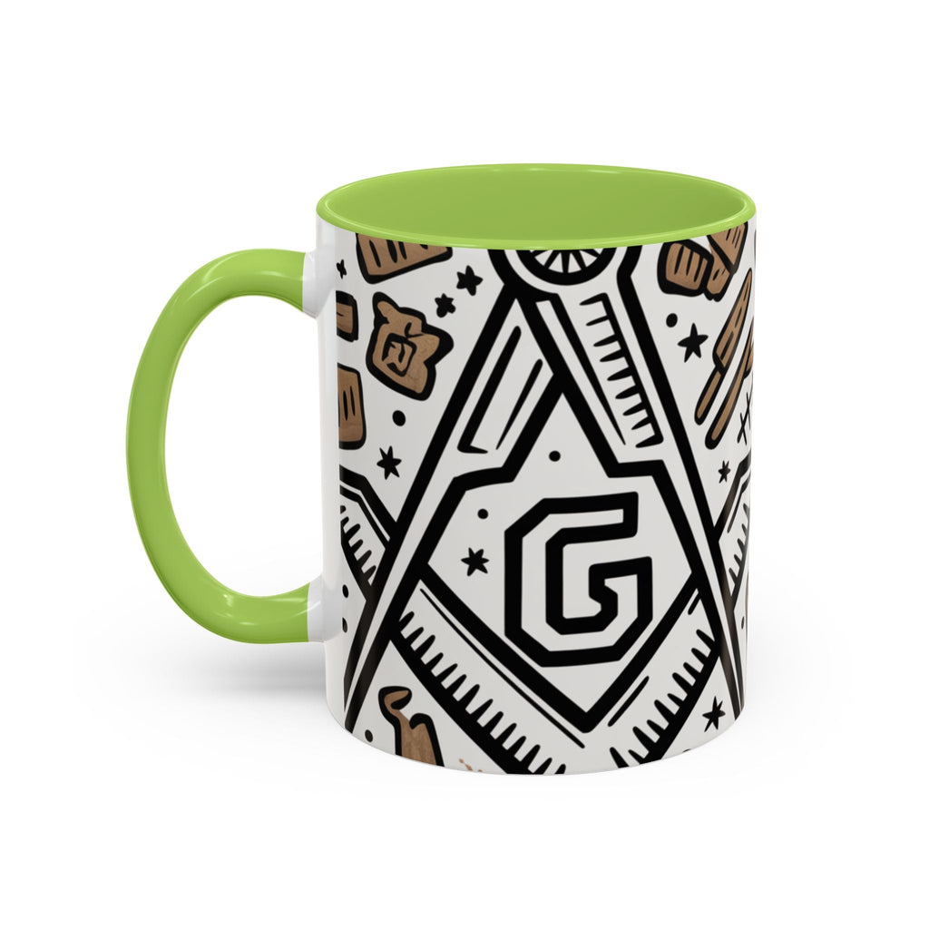 Masonic Premium Ready to Go Accent Coffee Mug | Unique Gift for Freemasons | Perfect for Coffee Lovers, Home Decor, Stylish Drinkware - Masonic Mugs