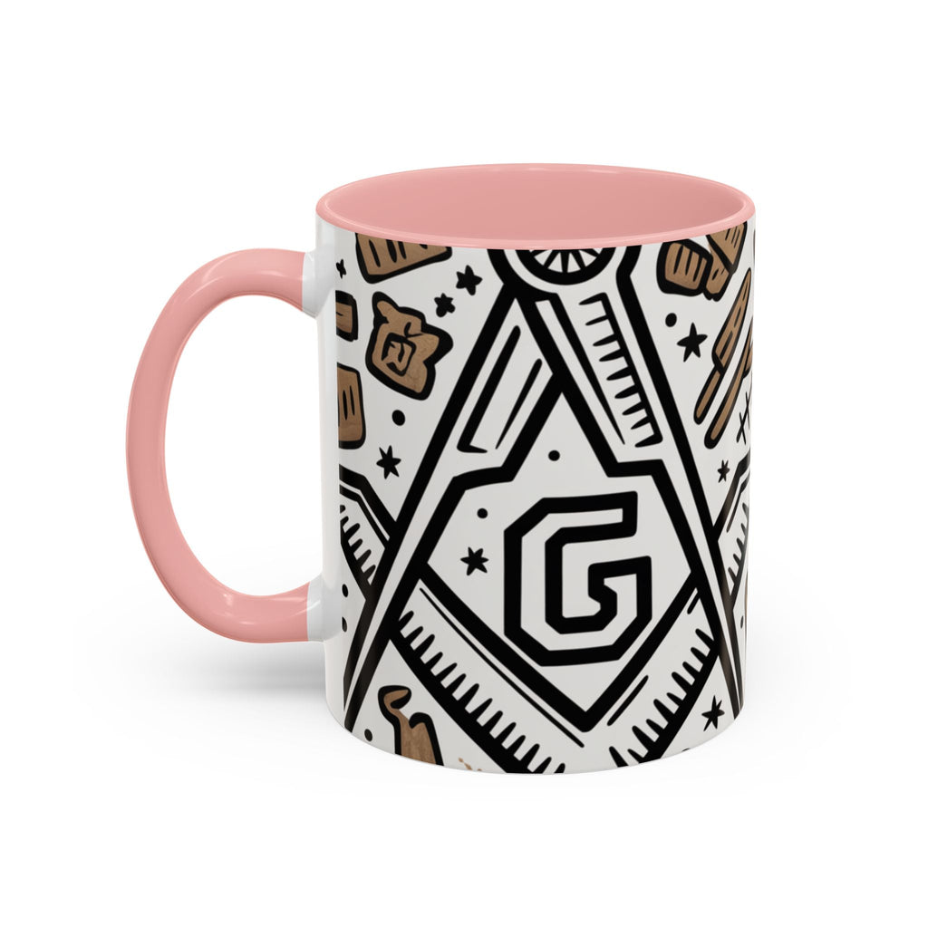 Masonic Premium Ready to Go Accent Coffee Mug | Unique Gift for Freemasons | Perfect for Coffee Lovers, Home Decor, Stylish Drinkware - Masonic Mugs