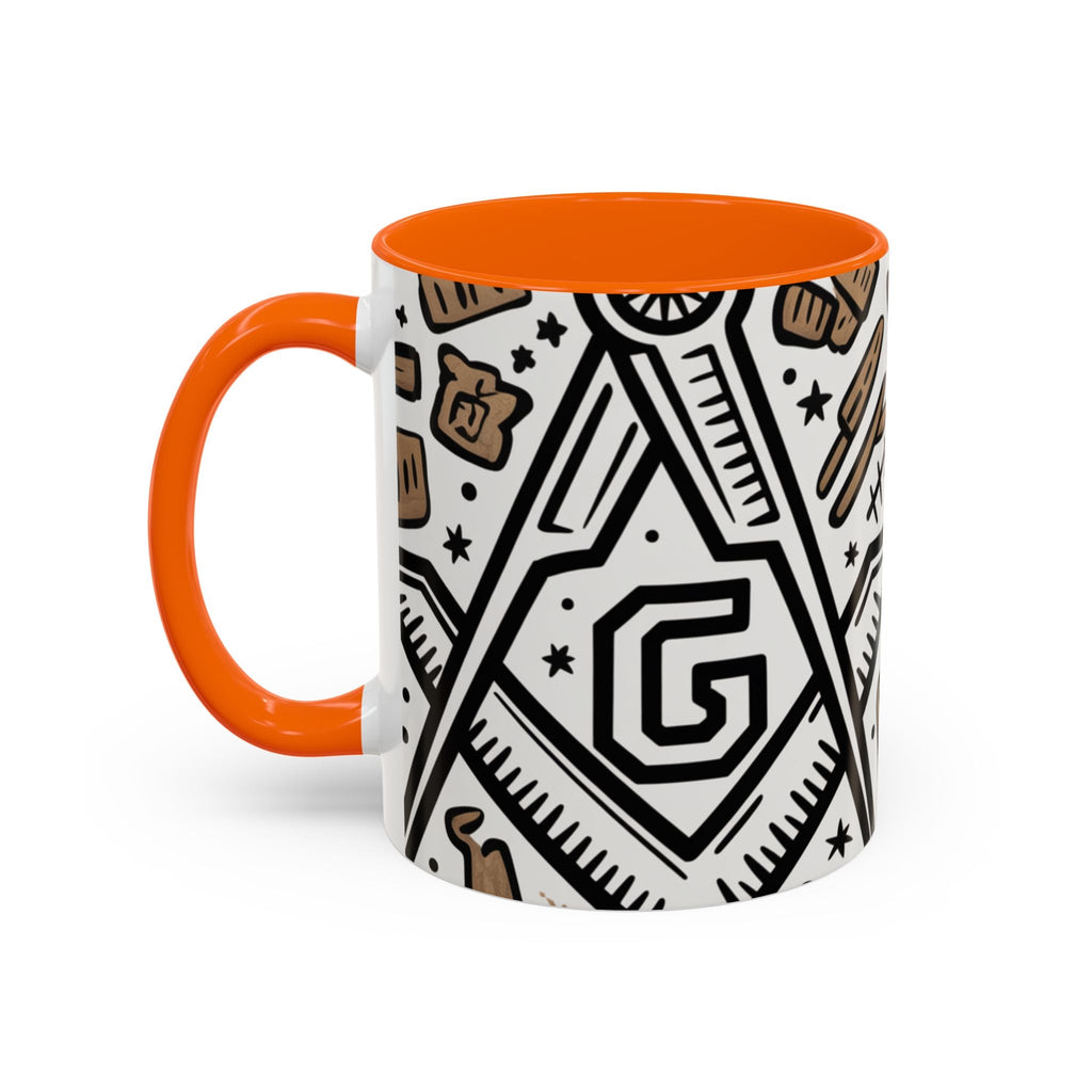 Masonic Premium Ready to Go Accent Coffee Mug | Unique Gift for Freemasons | Perfect for Coffee Lovers, Home Decor, Stylish Drinkware - Masonic Mugs