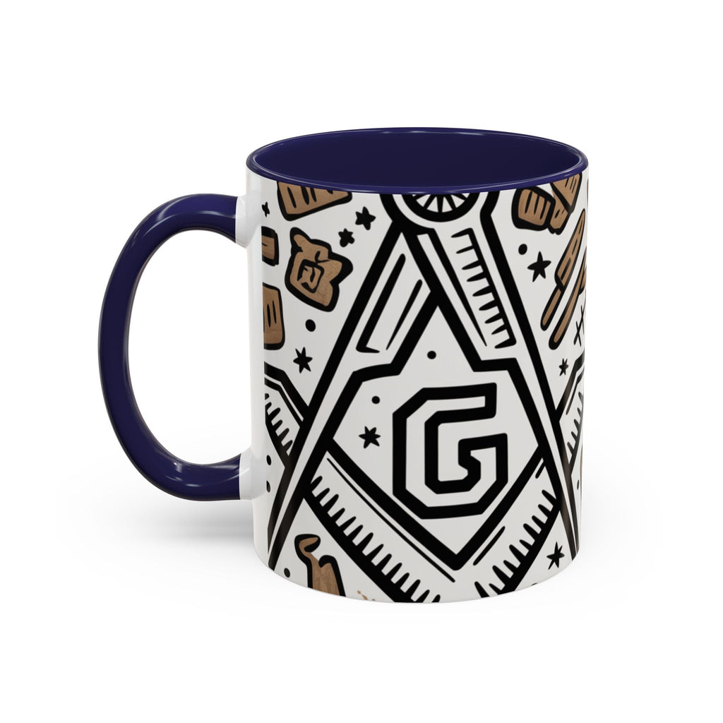 Masonic Premium Ready to Go Accent Coffee Mug | Unique Gift for Freemasons | Perfect for Coffee Lovers, Home Decor, Stylish Drinkware - Masonic Mugs