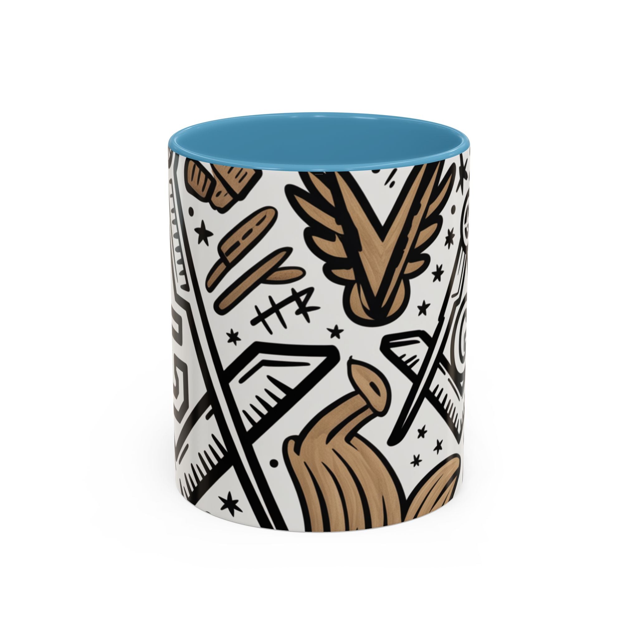 Masonic Premium Ready to Go Accent Coffee Mug | Unique Gift for Freemasons | Perfect for Coffee Lovers, Home Decor, Stylish Drinkware - Masonic Mugs