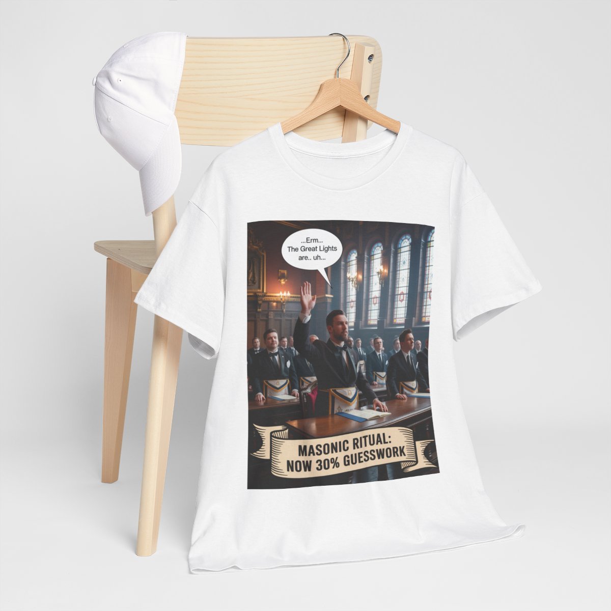 Masonic Ritual Now 30% Guesswork - Unisex Freemason Ready to Go Apparel – T-Shirt, Sweatshirt or Hoodie – Multiple Colours & Sizes - Masonic Mugs