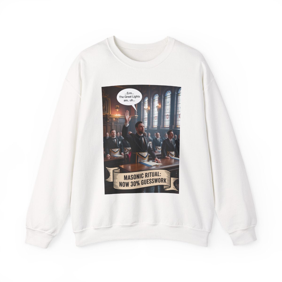 Masonic Ritual Now 30% Guesswork - Unisex Freemason Ready to Go Apparel – T-Shirt, Sweatshirt or Hoodie – Multiple Colours & Sizes - Masonic Mugs