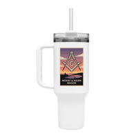 Moray & Nairn Mason 40oz Stainless Steel Masonic Travel Tumbler - Masonic Mugs