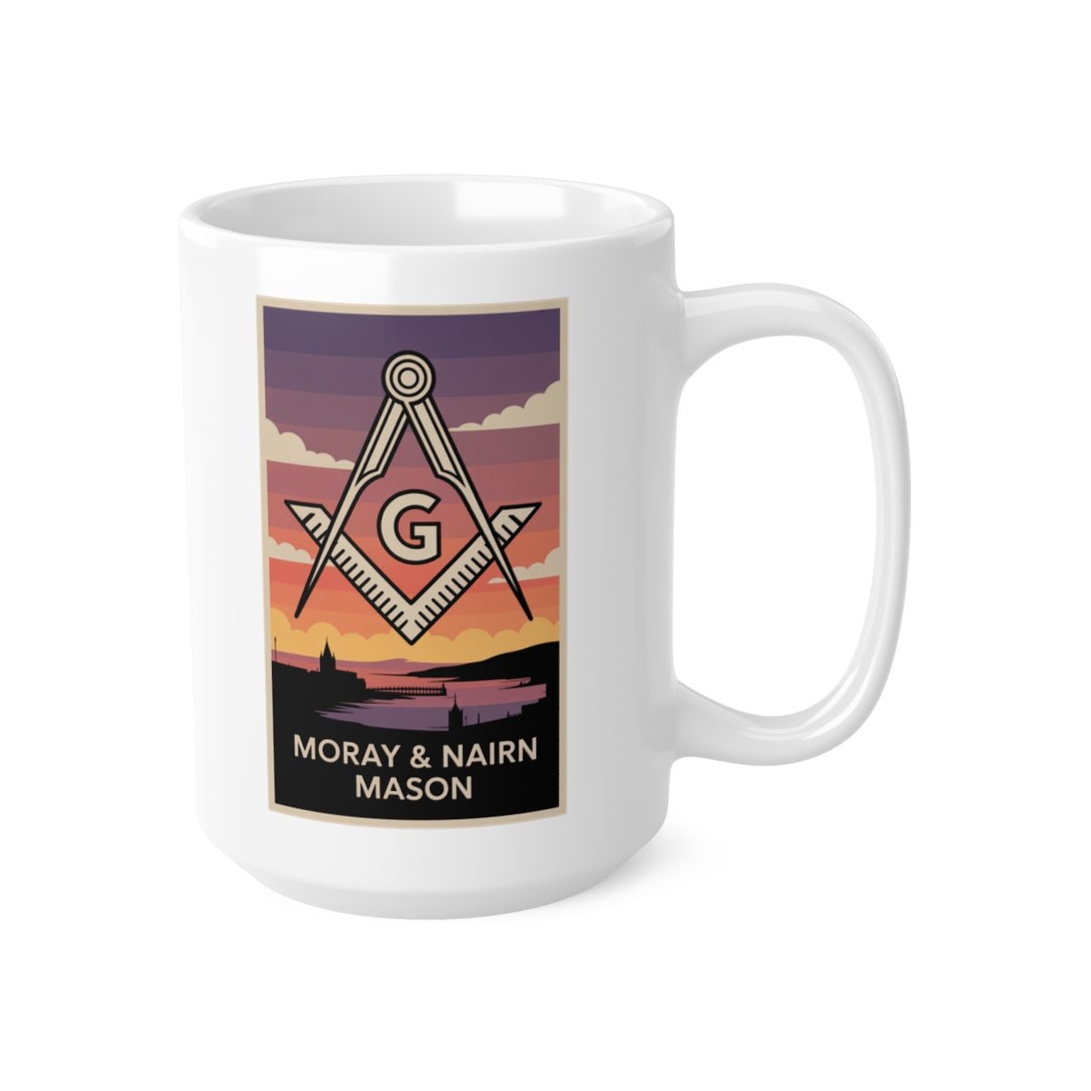 Moray & Nairn Mason Custom Masonic Coffee Mug - Freemason Gift - Masonic Mugs