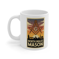 North Wales Mason Custom Masonic Coffee Mug - Freemason Gift - Masonic Mugs