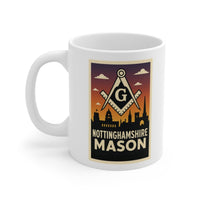 Nottinghamshire Mason Custom Masonic Coffee Mug - Freemason Gift - Masonic Mugs