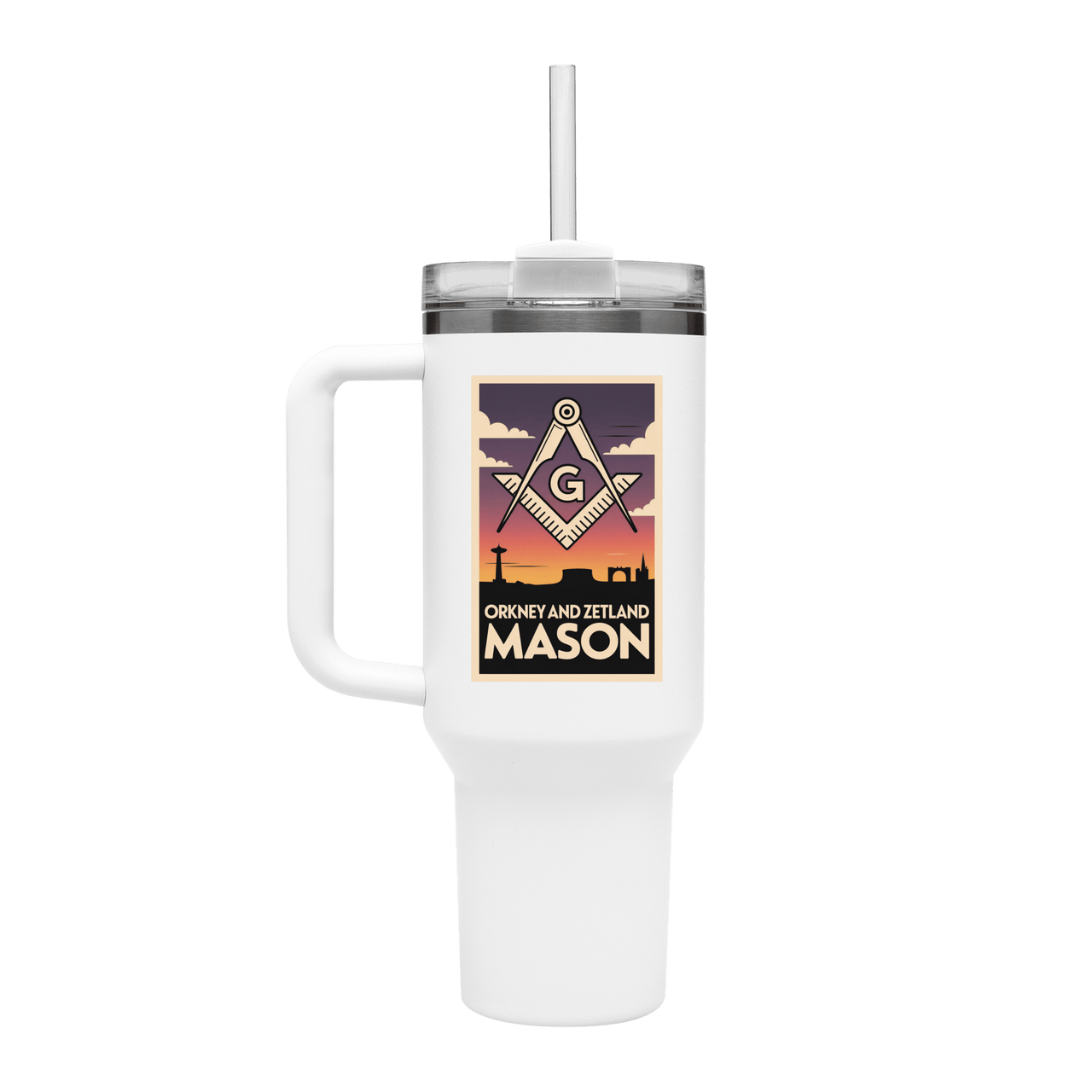 Orkney and Zetland Mason 40oz Stainless Steel Masonic Travel Tumbler - Masonic Mugs