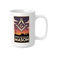 Orkney and Zetland Mason Custom Masonic Coffee Mug - Freemason Gift - Masonic Mugs