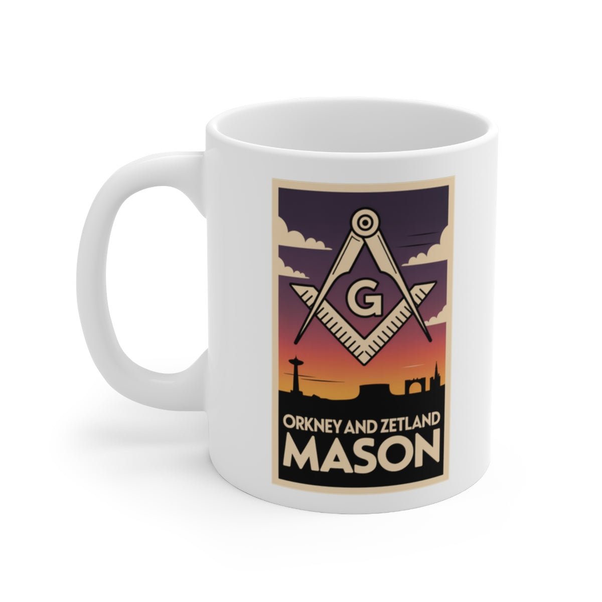 Orkney and Zetland Mason Custom Masonic Coffee Mug - Freemason Gift - Masonic Mugs