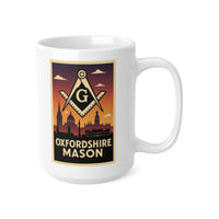 Oxfordshire Mason Custom Masonic Coffee Mug - Freemason Gift - Masonic Mugs