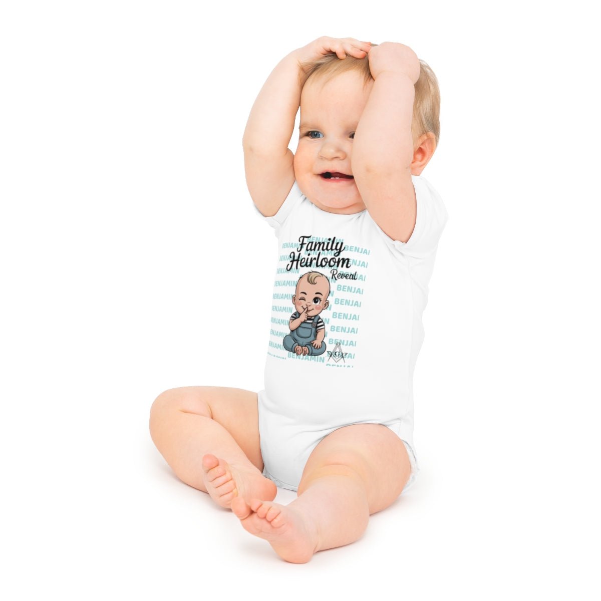 Personalized Baby Bodysuit with Masonic Design - Masonic Mugs