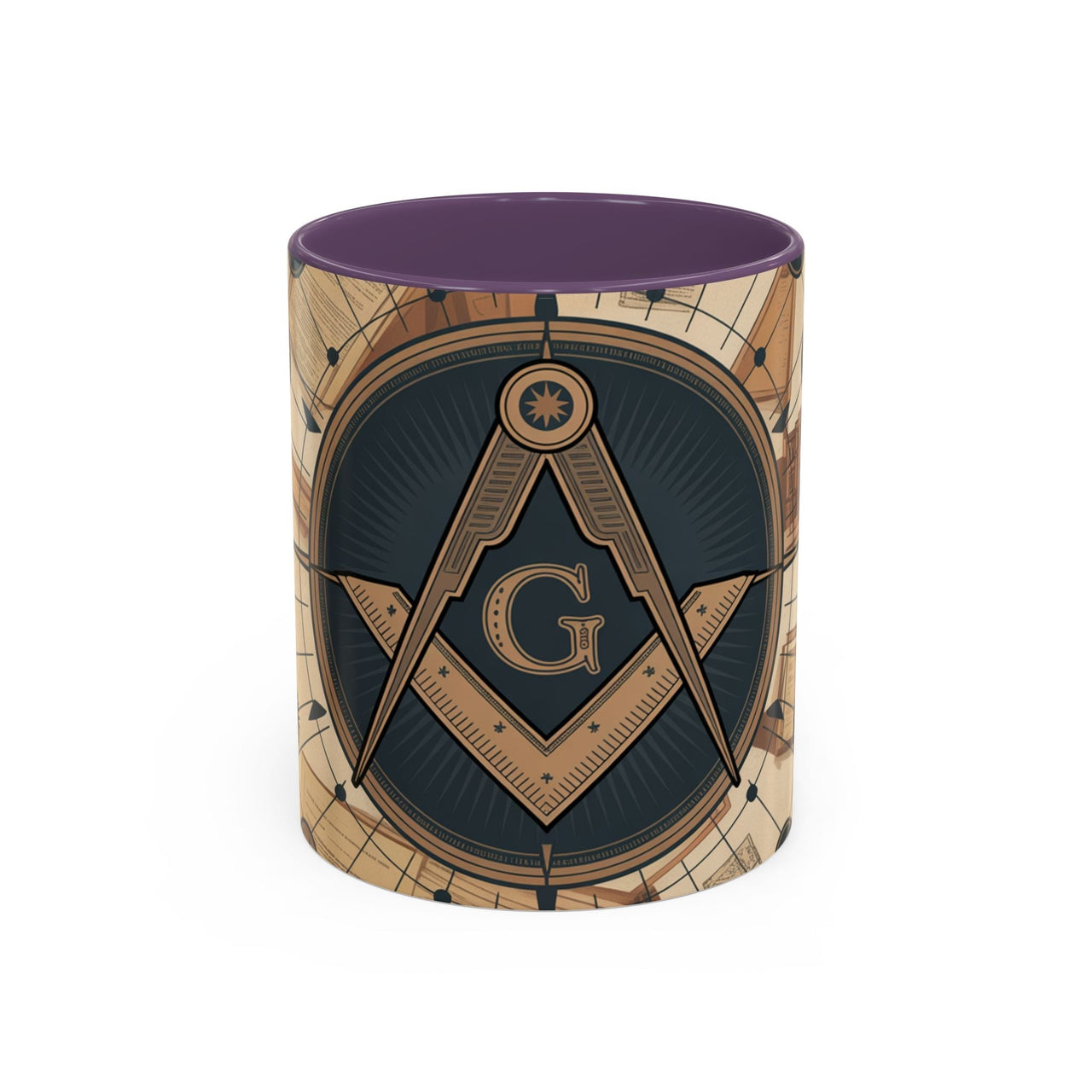 Premium Freemason Ready to go Accent Mug | Unique Gift for Masons, Incognito Decor, Home or Office Coffee Cup, Symbolic Drinkware, Perfect for [...] - Masonic Mugs