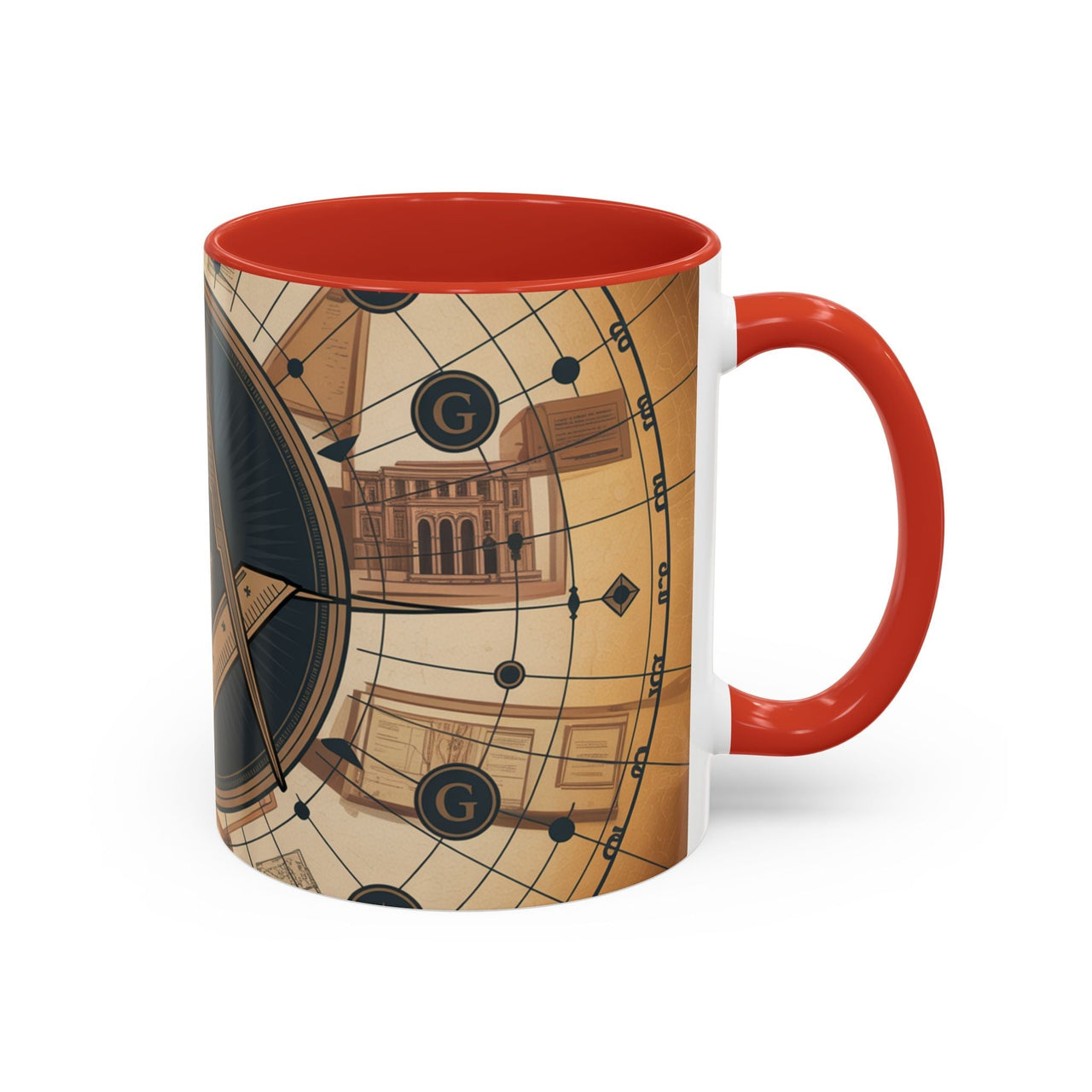 Premium Freemason Ready to go Accent Mug | Unique Gift for Masons, Incognito Decor, Home or Office Coffee Cup, Symbolic Drinkware, Perfect for [...] - Masonic Mugs