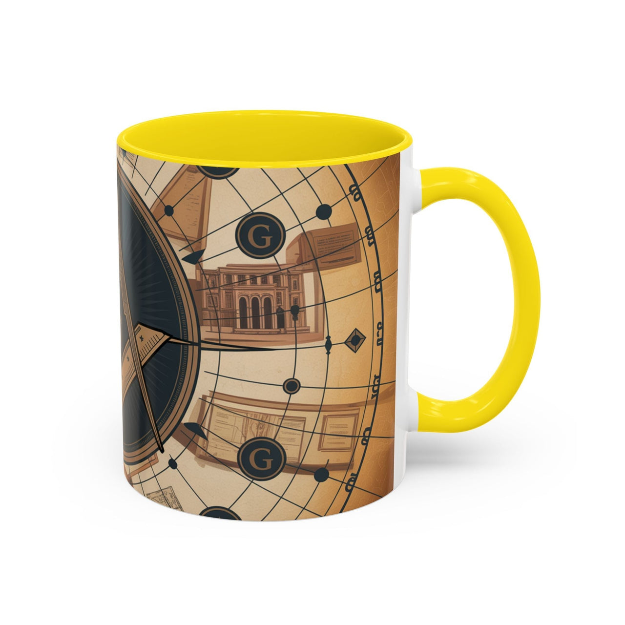 Premium Freemason Ready to go Accent Mug | Unique Gift for Masons, Incognito Decor, Home or Office Coffee Cup, Symbolic Drinkware, Perfect for [...] - Masonic Mugs