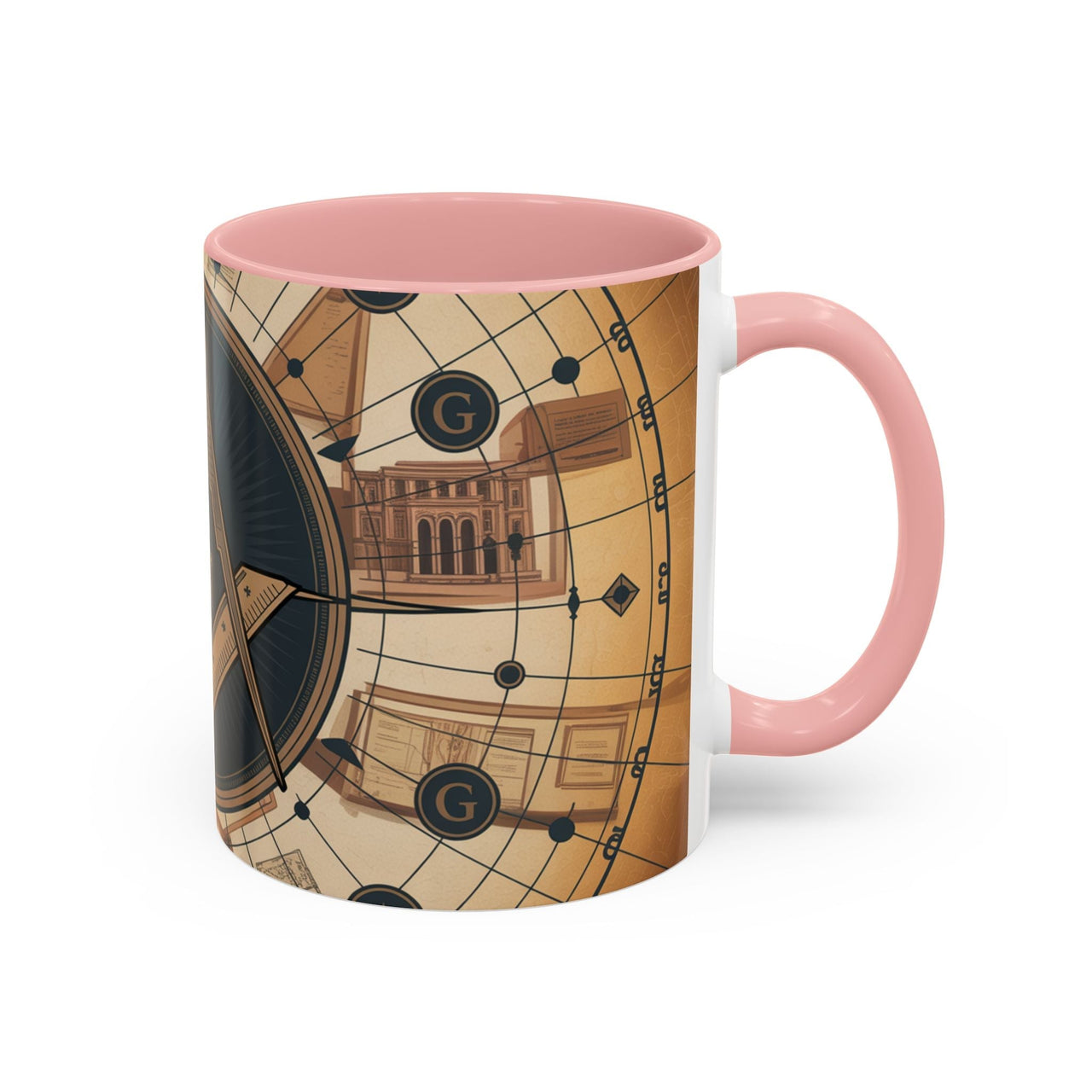 Premium Freemason Ready to go Accent Mug | Unique Gift for Masons, Incognito Decor, Home or Office Coffee Cup, Symbolic Drinkware, Perfect for [...] - Masonic Mugs