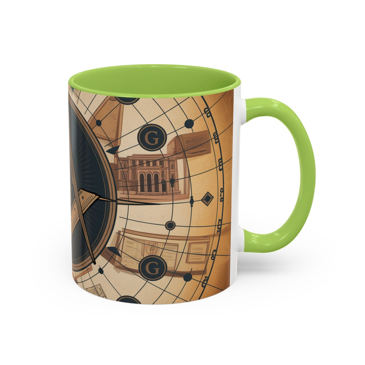 Premium Freemason Ready to go Accent Mug | Unique Gift for Masons, Incognito Decor, Home or Office Coffee Cup, Symbolic Drinkware, Perfect for [...] - Masonic Mugs