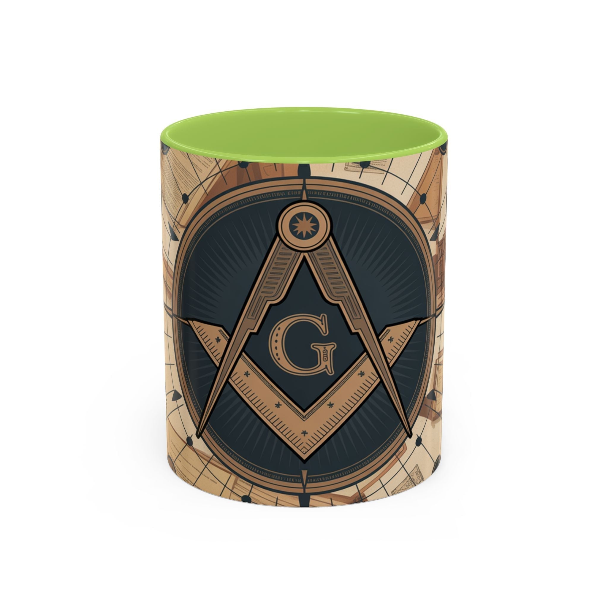 Premium Freemason Ready to go Accent Mug | Unique Gift for Masons, Incognito Decor, Home or Office Coffee Cup, Symbolic Drinkware, Perfect for [...] - Masonic Mugs