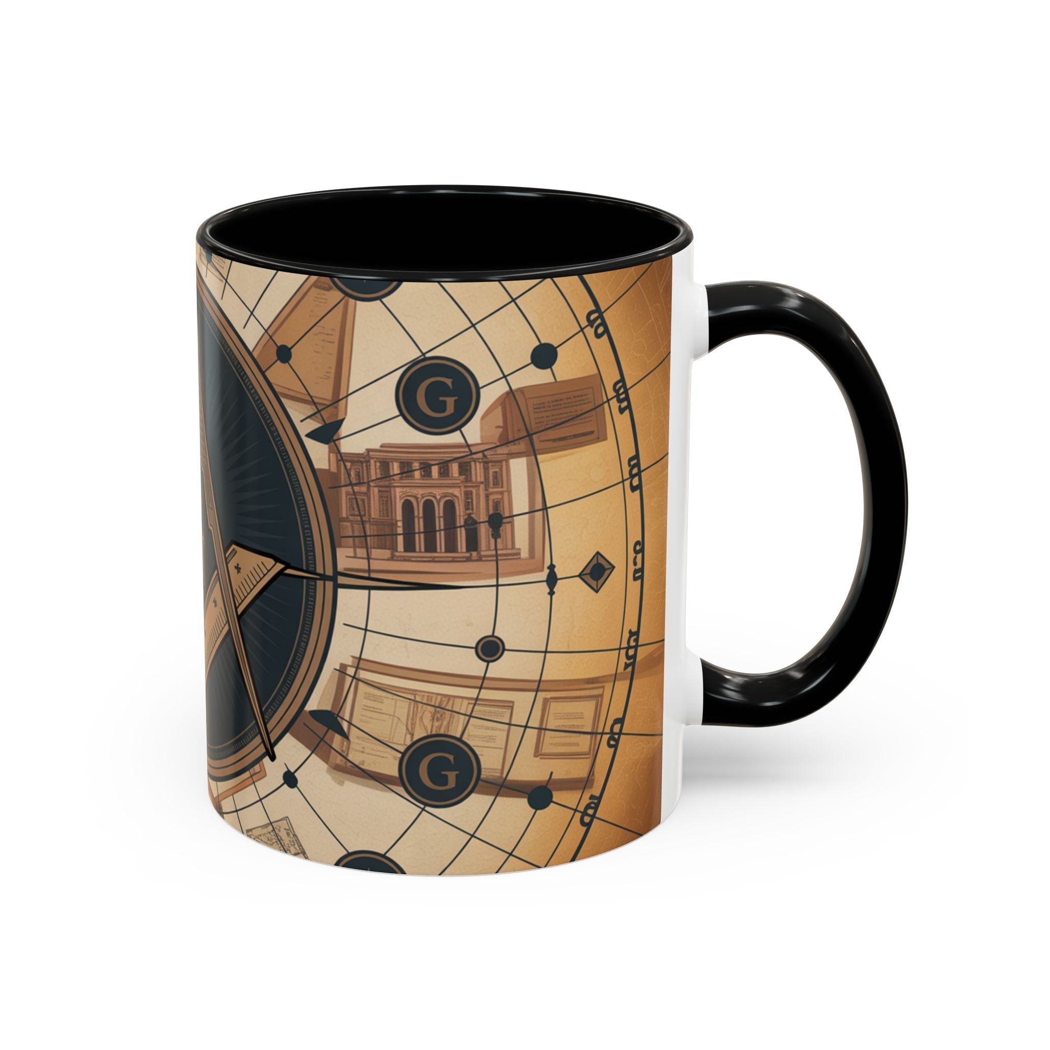 Premium Freemason Ready to go Accent Mug | Unique Gift for Masons, Incognito Decor, Home or Office Coffee Cup, Symbolic Drinkware, Perfect for [...] - Masonic Mugs