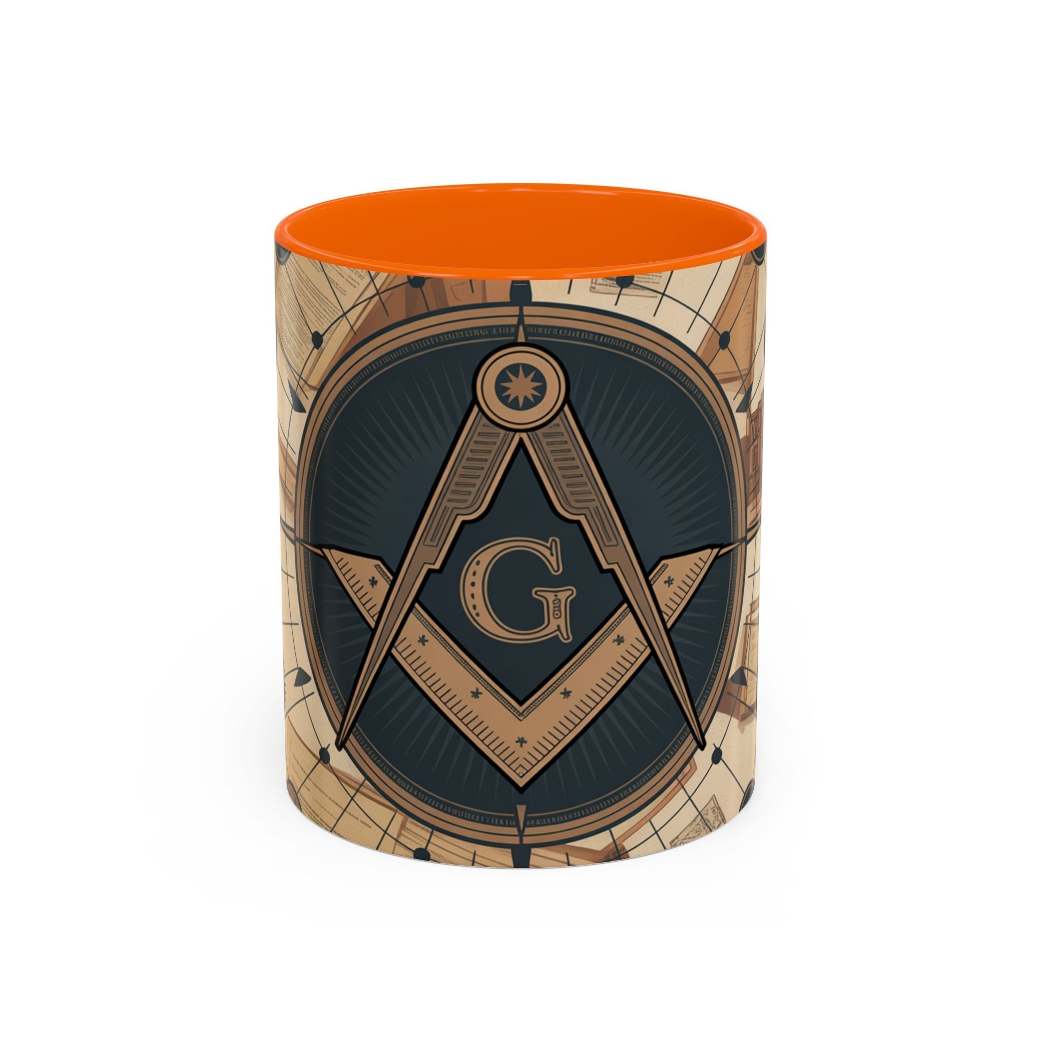 Premium Freemason Ready to go Accent Mug | Unique Gift for Masons, Incognito Decor, Home or Office Coffee Cup, Symbolic Drinkware, Perfect for [...] - Masonic Mugs