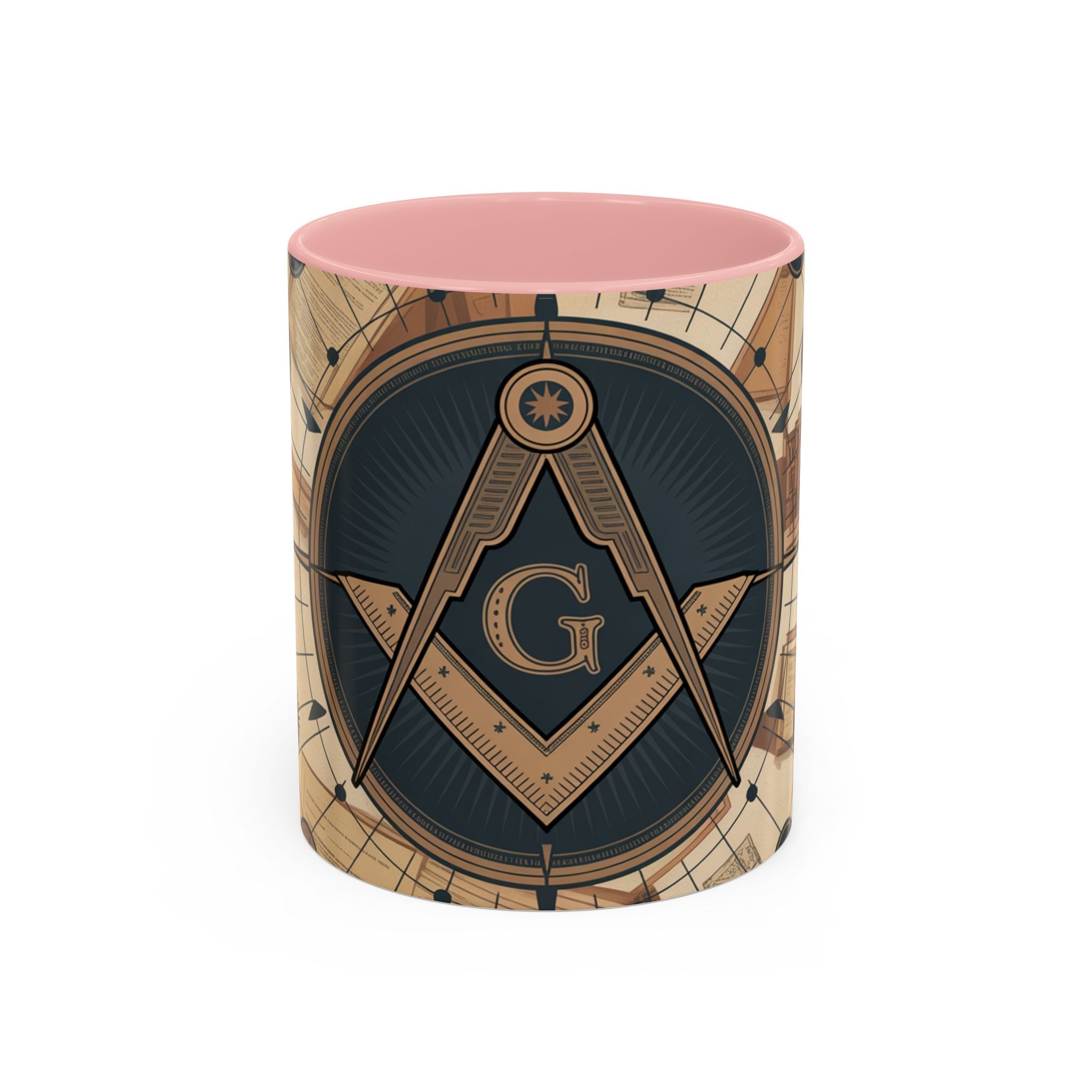 Premium Freemason Ready to go Accent Mug | Unique Gift for Masons, Incognito Decor, Home or Office Coffee Cup, Symbolic Drinkware, Perfect for [...] - Masonic Mugs