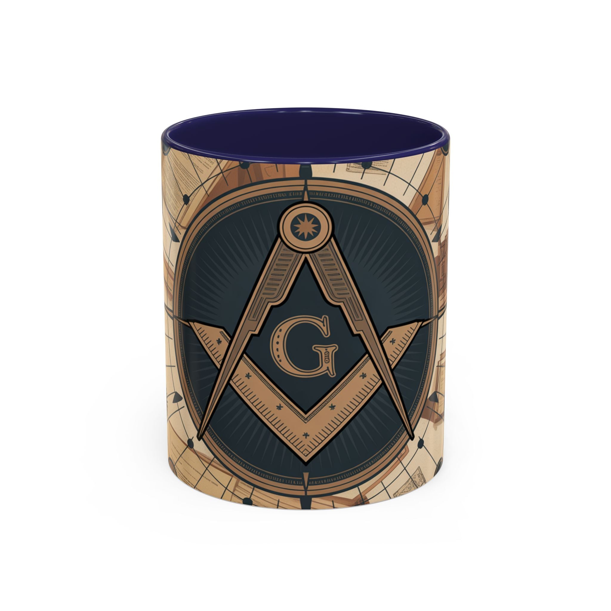 Premium Freemason Ready to go Accent Mug | Unique Gift for Masons, Incognito Decor, Home or Office Coffee Cup, Symbolic Drinkware, Perfect for [...] - Masonic Mugs