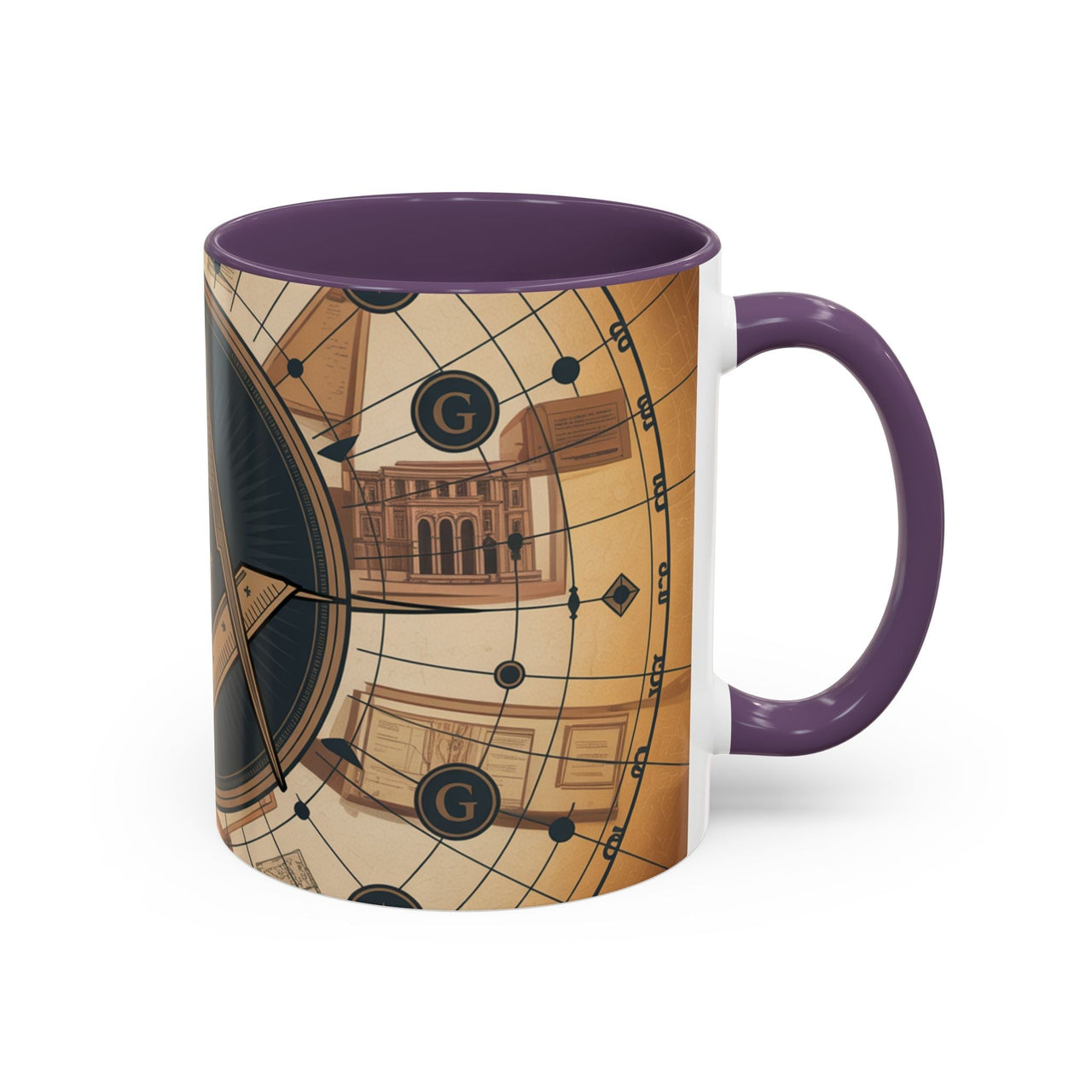 Premium Freemason Ready to go Accent Mug | Unique Gift for Masons, Incognito Decor, Home or Office Coffee Cup, Symbolic Drinkware, Perfect for [...] - Masonic Mugs