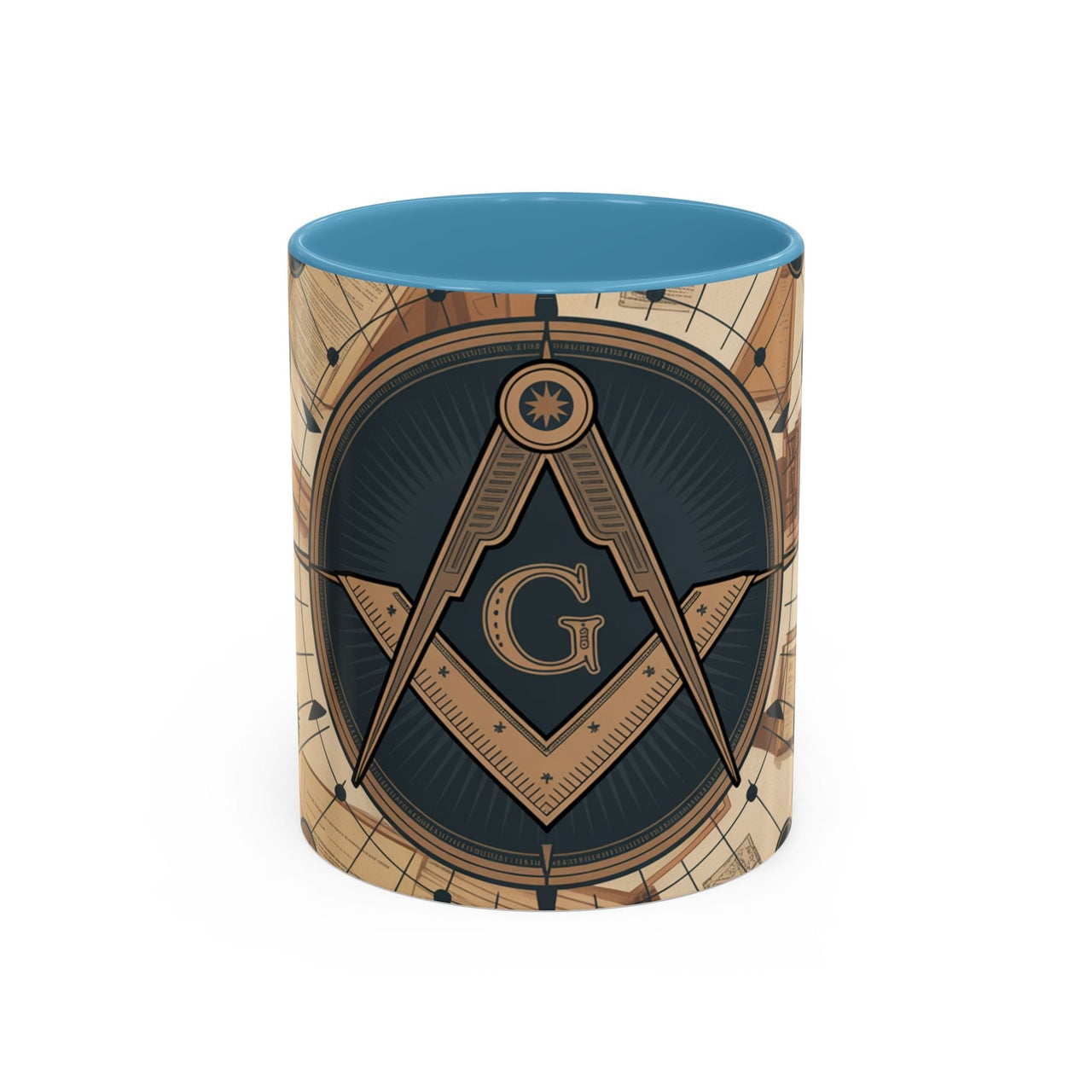 Premium Freemason Ready to go Accent Mug | Unique Gift for Masons, Incognito Decor, Home or Office Coffee Cup, Symbolic Drinkware, Perfect for [...] - Masonic Mugs