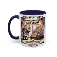 Premium Personalised Freemason Colour Rim Mug - 11oz Ceramic - Masonic Mugs