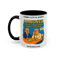 Premium Personalised Freemason Colour Rim Mug - Almoner Design - Offering Compassionate Support to Brethren - Masonic Mugs