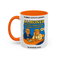 Premium Personalised Freemason Colour Rim Mug - Almoner Design - Offering Compassionate Support to Brethren - Masonic Mugs