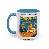 Premium Personalised Freemason Colour Rim Mug - Almoner Design - Offering Compassionate Support to Brethren - Masonic Mugs