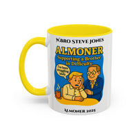 Premium Personalised Freemason Colour Rim Mug - Almoner Design - Supporting a brother in Difficulty - Masonic Mugs